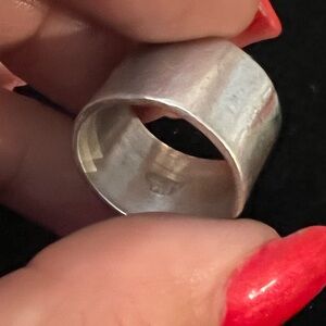 925 STERLING SILVER MEXICO WIDE BAND RING HEAVY SOLID